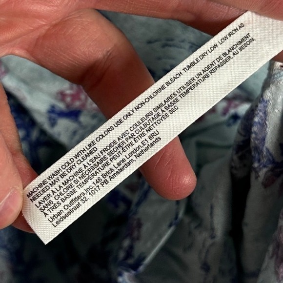 Free People Slip My Mind Trapeze Floral Lace Trim Y2K Shift Dress Womens Large - Picture 7 of 16